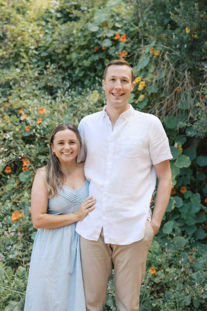 Man and woman in Golden Gate Park for family photos in San Francisco